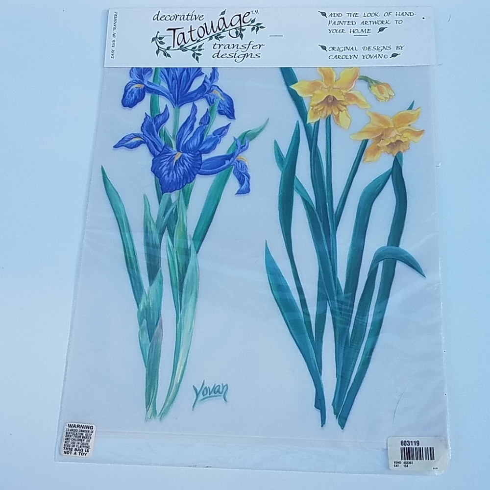 Tatouage Flowers iris, rose, pansies, daffodils